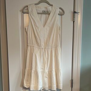 Vineyard Vines White Sleeveless V-Neck Mini Dress